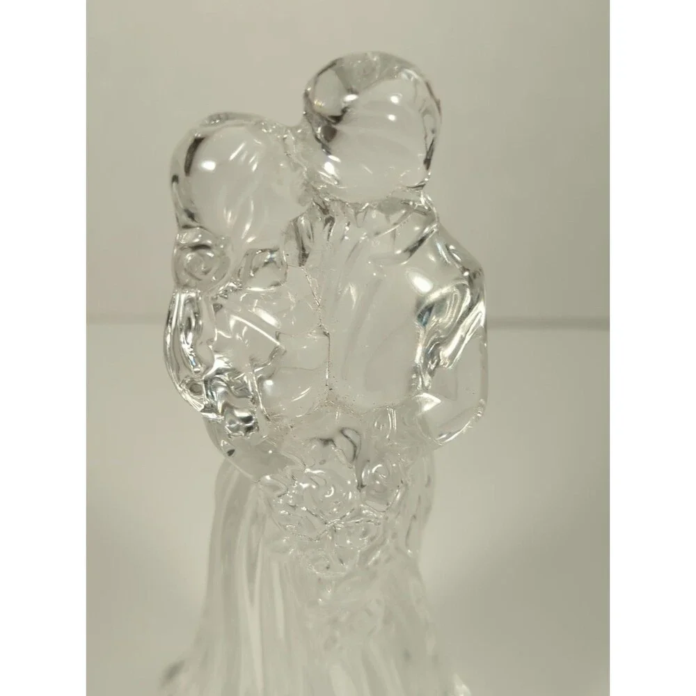 Germany Bleikristall 24% Crystal Wedding bride & groom Cake Topper